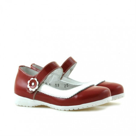 Kleinkinderschuhe 19c Lackrot+Weiß