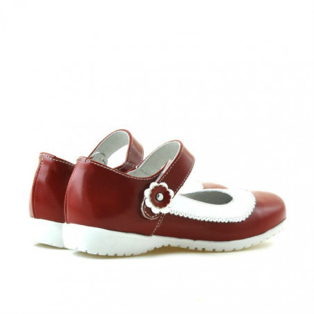 Kleinkinderschuhe 19c Lackrot+Weiß