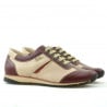 Damen Sportschuhe 196 bordeaux+beige
