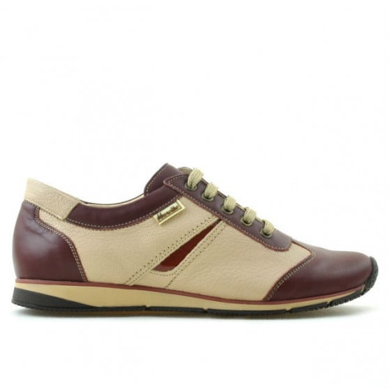Damen Sportschuhe 196 bordeaux+beige