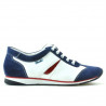 Damen-Sneaker 196 Indigo Velours + Weiß
