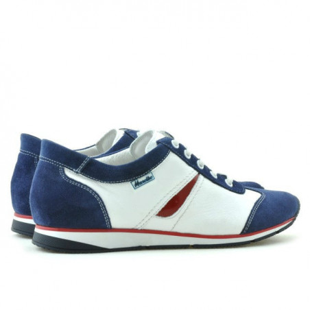 Damen-Sneaker 196 Indigo Velours + Weiß