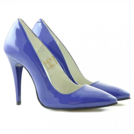 Elegante Damenschuhe 1241 blauer Lack