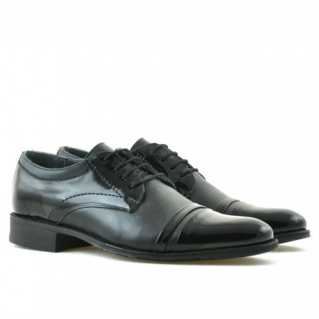 Elegante Schuhe für Jugendliche 391 in kombinierter schwarzer Lackoptik