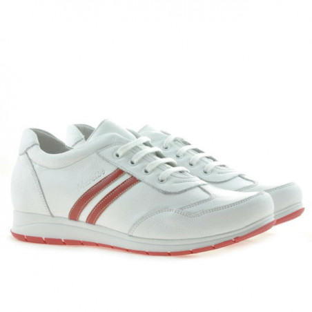 Damen-Sportschuhe 641 weiß+rot