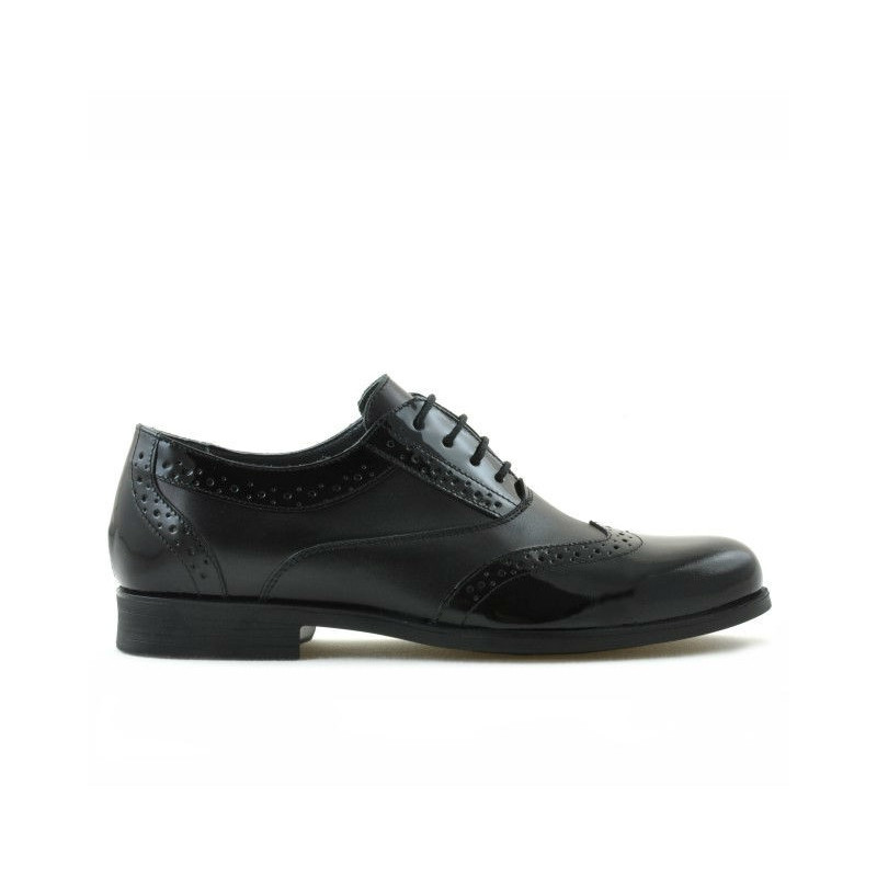 Elegante Schuhe für Jugendliche 393 kombiniert schwarzer Lack