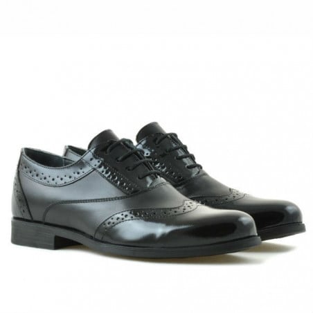Elegante Schuhe für Jugendliche 393 kombiniert schwarzer Lack
