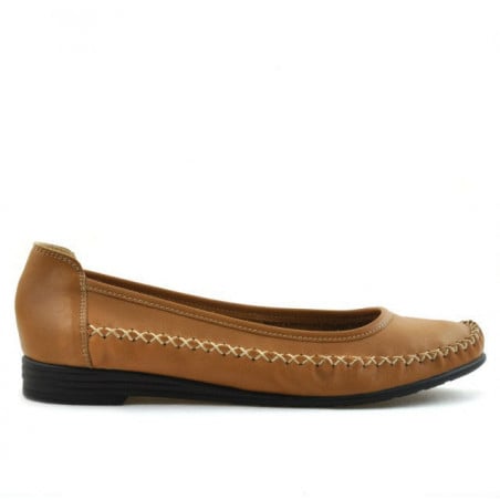 Damen Ballerinas 190 gewachstes Braun