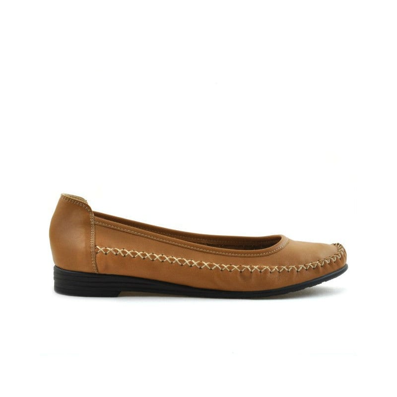 Damen Ballerinas 190 gewachstes Braun