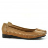 Damen Ballerinas 190 gewachstes Braun