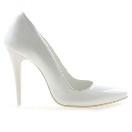 Elegante Damenschuhe 1241 Lack Weiß