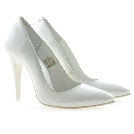 Elegante Damenschuhe 1241 Lack Weiß