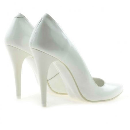 Elegante Damenschuhe 1241 Lack Weiß