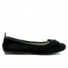 Damen-Ballerinas 638 Schwarz Velours