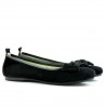 Damen-Ballerinas 638 Schwarz Velours