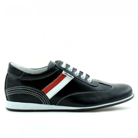 Jugendsportschuhe 394 schwarz+weiß