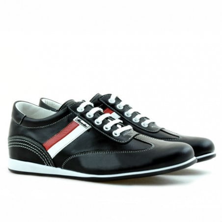 Jugendsportschuhe 394 schwarz+weiß