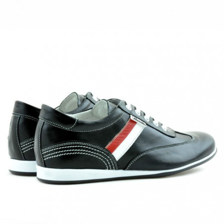Jugendsportschuhe 394 schwarz+weiß