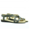 Damen Sandalen 5010 khaki perlglanz