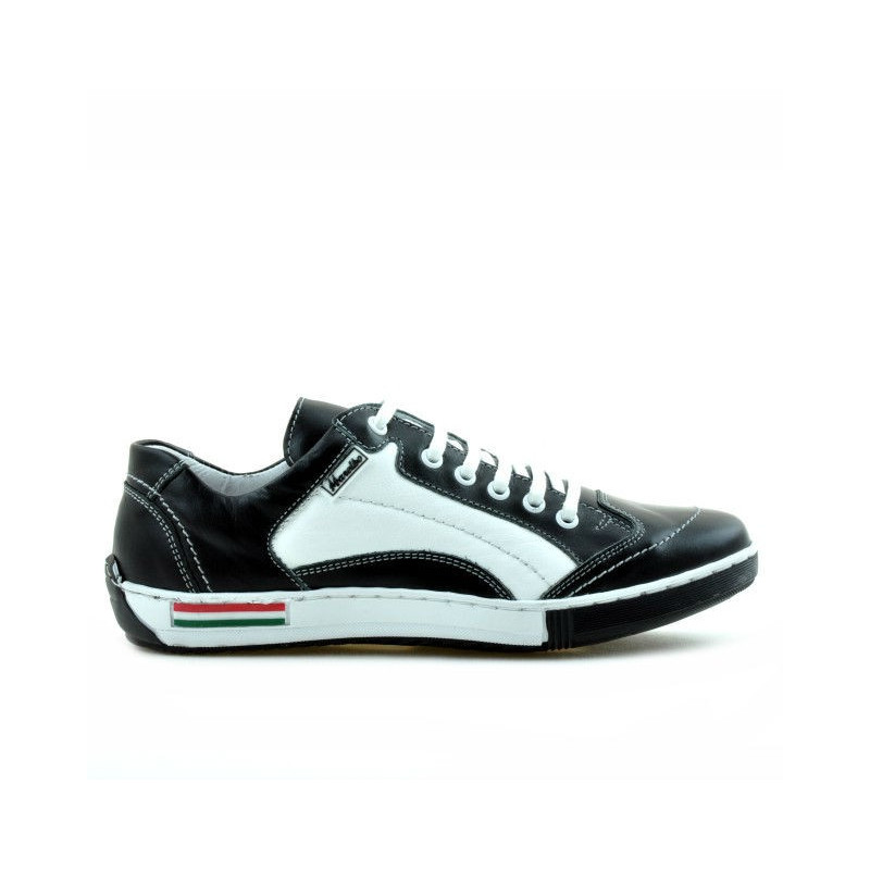 Jugend-Sportschuhe 307 schwarz+weiß