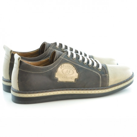 Herren Freizeitschuhe / Sportschuhe 766 Tuxon Kaffee + Tuxon Sand