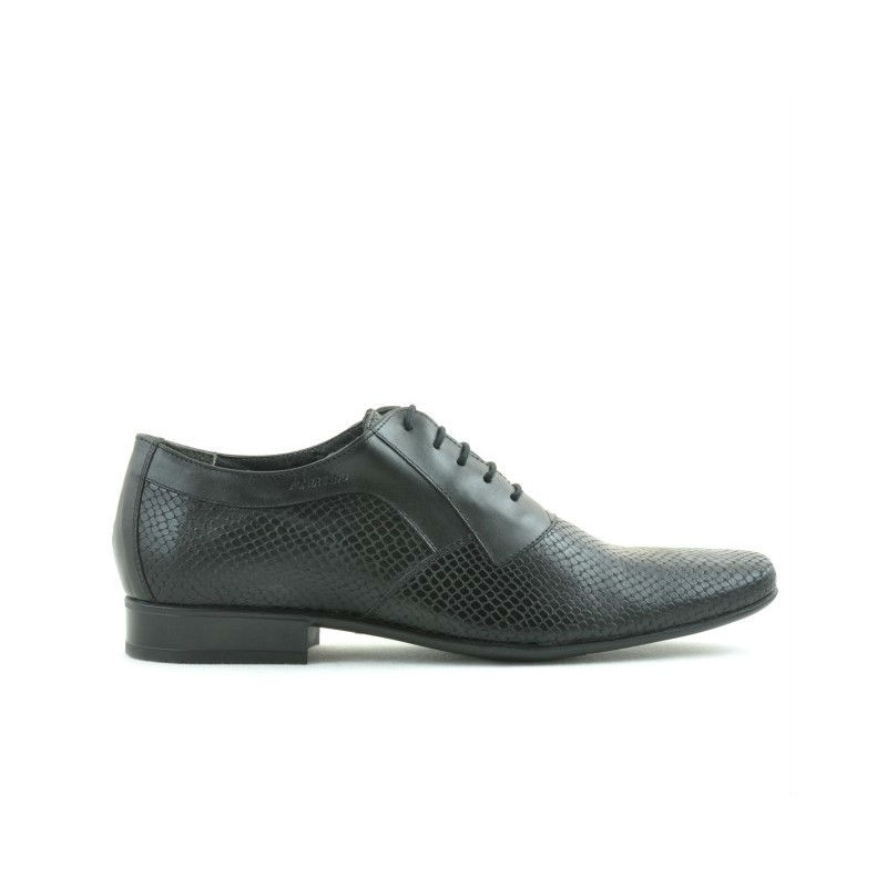 Elegante Herrenschuhe 798 schwarz kombiniert
