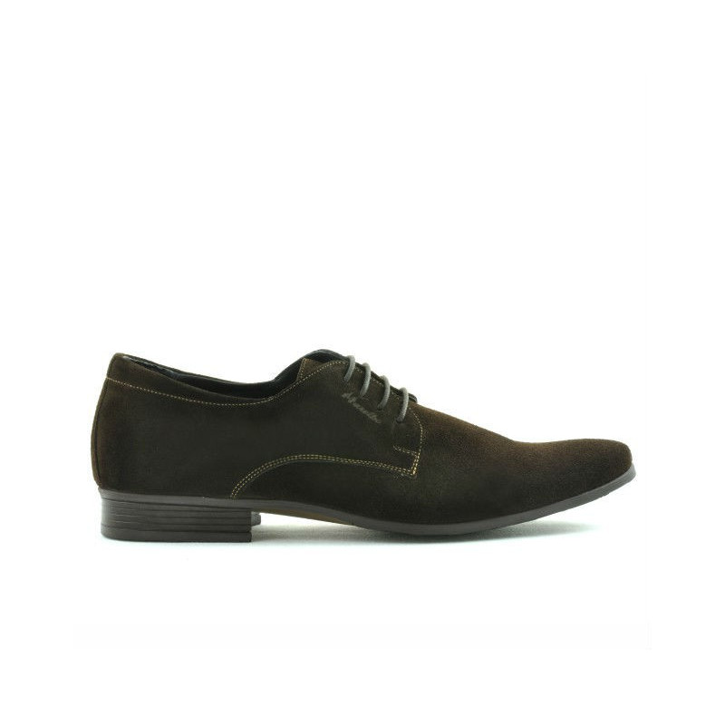 Elegante Herrenschuhe 786 Kaffee Velours