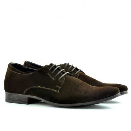 Elegante Herrenschuhe 786 Kaffee Velours