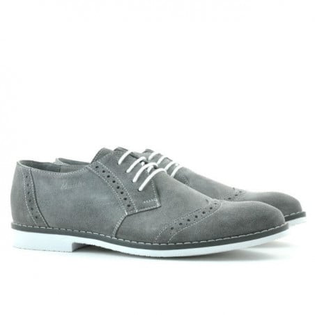 Herren Freizeit-/Elegantschuhe 746 grau Velours