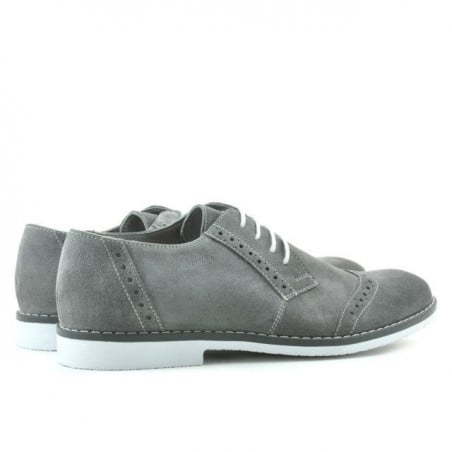 Herren Freizeit-/Elegantschuhe 746 grau Velours