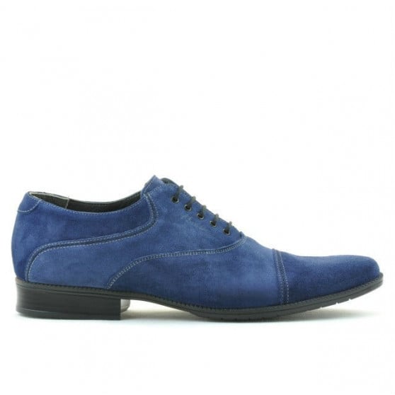 Freizeitschuhe / Elegante Schuhe für Herren 738 Indigo-Veloursleder