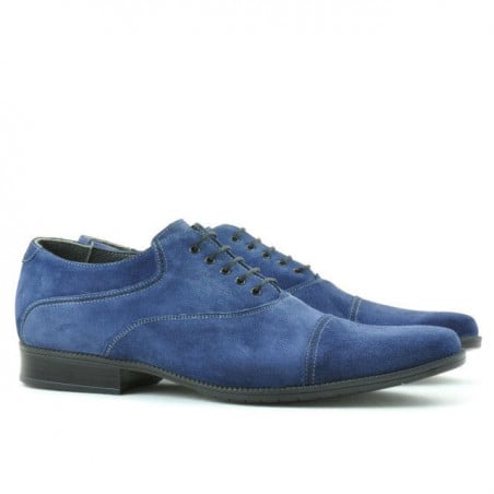 Freizeitschuhe / Elegante Schuhe für Herren 738 Indigo-Veloursleder