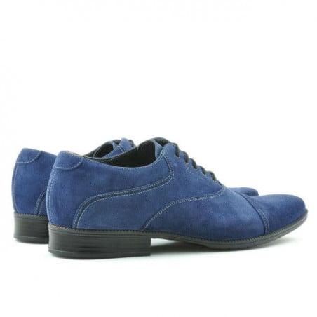 Freizeitschuhe / Elegante Schuhe für Herren 738 Indigo-Veloursleder