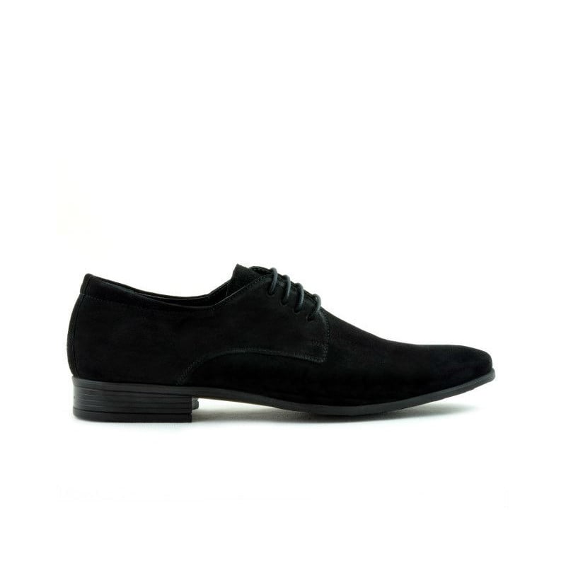Elegante Herrenschuhe 786 schwarz Veloursleder