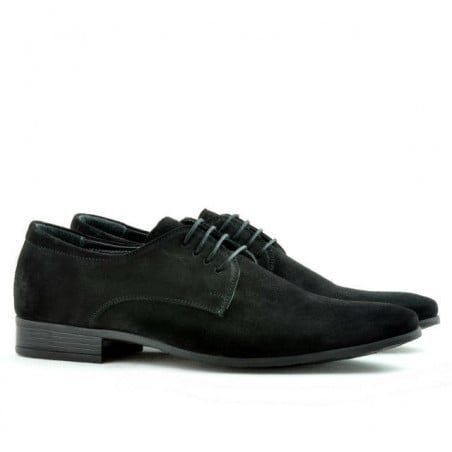 Elegante Herrenschuhe 786 schwarz Veloursleder