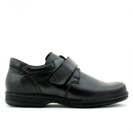Casual / elegante Herrenschuhe 854sc schwarz Klettverschluss