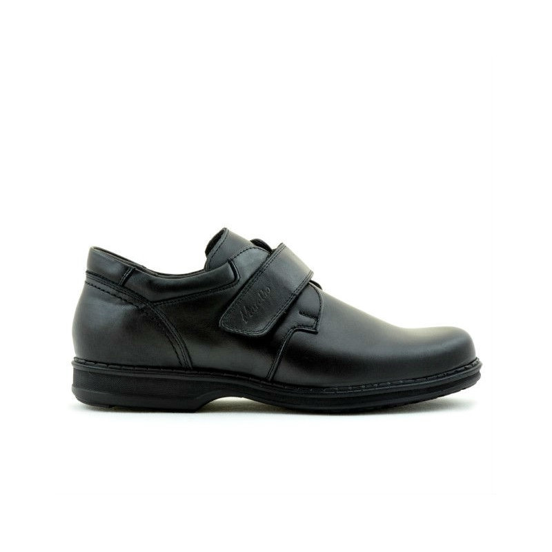 Casual / elegante Herrenschuhe 854sc schwarz Klettverschluss