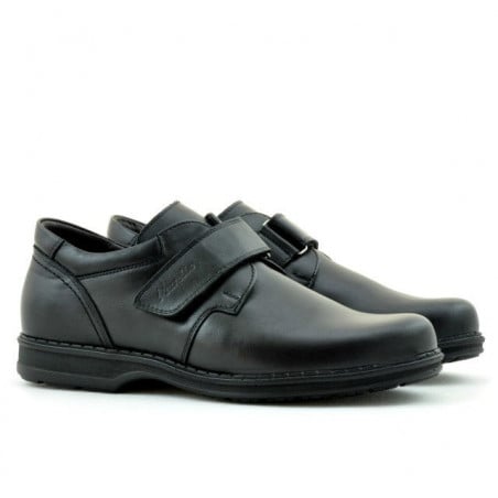 Casual / elegante Herrenschuhe 854sc schwarz Klettverschluss
