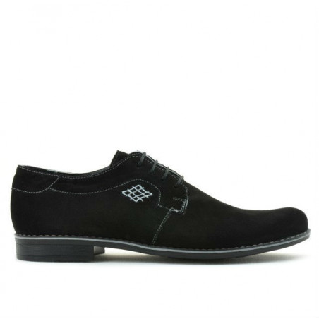 Herren Freizeitschuhe / elegante Schuhe 730 schwarz Velours