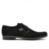 Herren Freizeitschuhe / elegante Schuhe 730 schwarz Velours