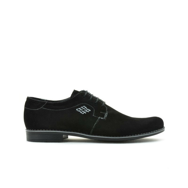 Herren Freizeitschuhe / elegante Schuhe 730 schwarz Velours
