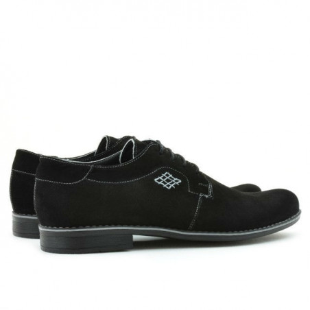 Herren Freizeitschuhe / elegante Schuhe 730 schwarz Velours