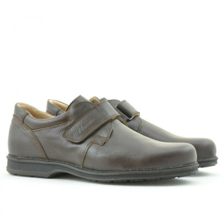 Lässige / elegante Herrenschuhe 854sc Braun Klettverschluss