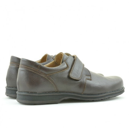 Lässige / elegante Herrenschuhe 854sc Braun Klettverschluss