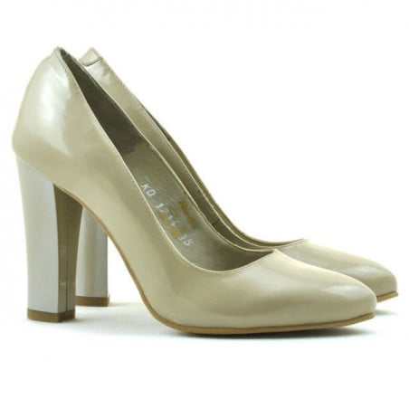 Elegante Damenschuhe 1214 Lack Beige