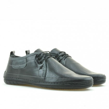 Herren Mokassins 865 schwarz+grau