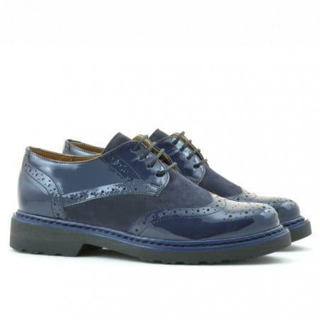 Damen Freizeitschuhe 663 Lack Indigo kombiniert