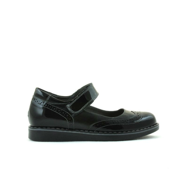 Kinder Schuhe 153 kombiniert schwarzer Lack