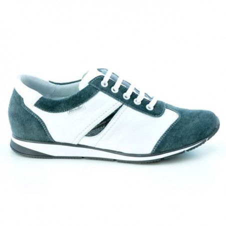 Damen Sportschuhe 196 grau Velours+weiß