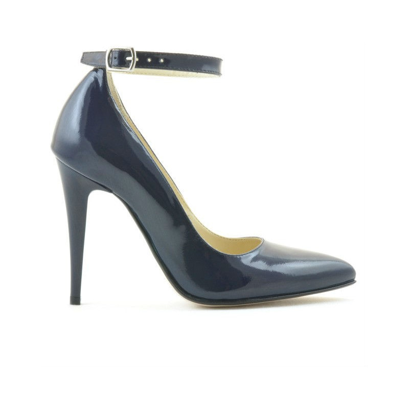 Elegante Damenschuhe 1247 Lack Indigo
